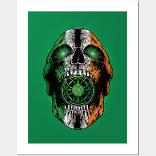 Irish Screaming Skull Posters and Art